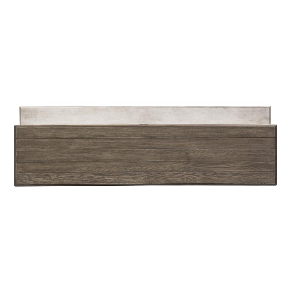 Heartland Console Bar Table in Antique White w/ Tobacco Top