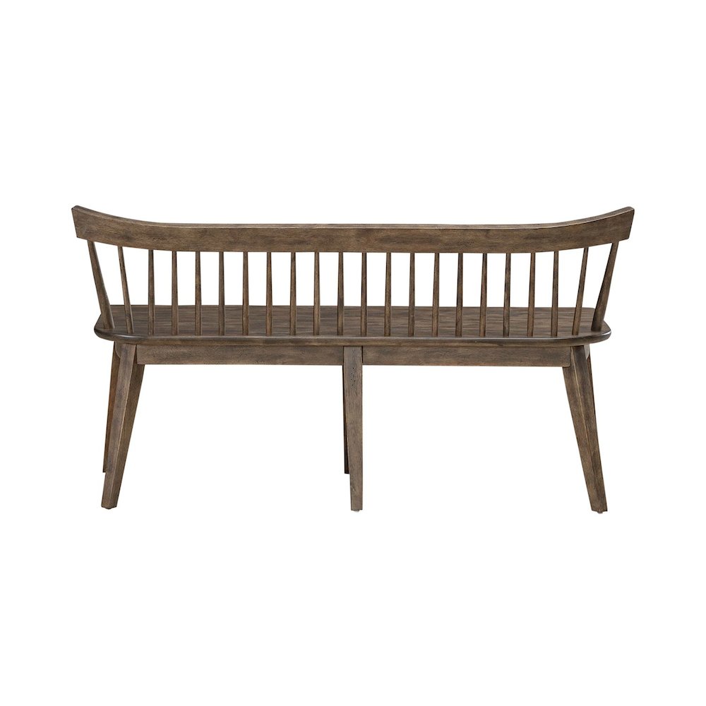 Midland Falls Spindle Back Bench (RTA) - Rustic Brown