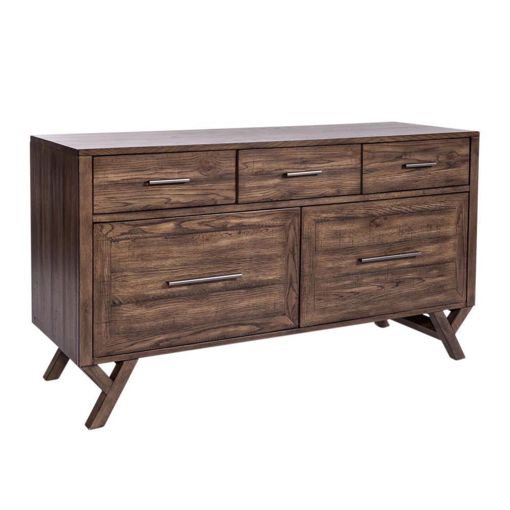 Lennox 2 Piece Desk Set in Weathered Chestnut