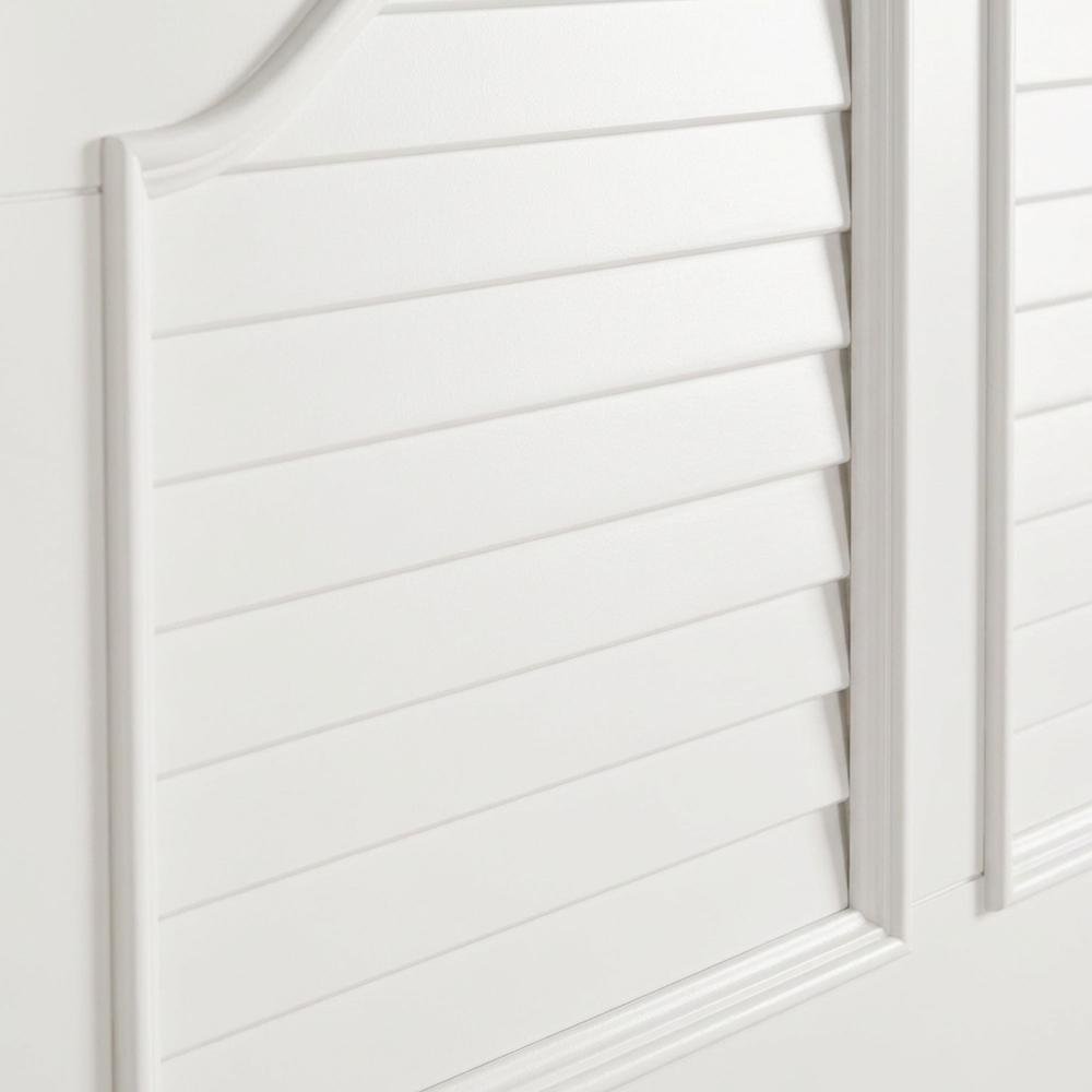Oyster White Headboard with Solid and Manufactured Wood Frame for Bedroom
