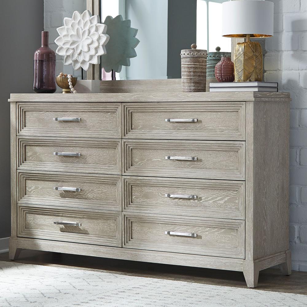 Belmar 8 Drawer Dresser in Washed Taupe