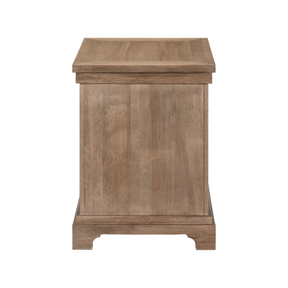 Haven Hills Chairside Table for Living Room Traditional - Camel Beige Birch Wood