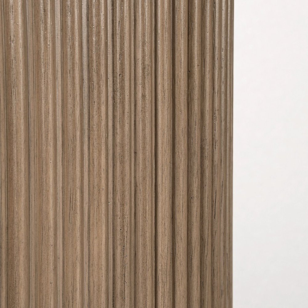 Haven Hills Round Chairside Table for Living Room - Camel Beige Birch Wood