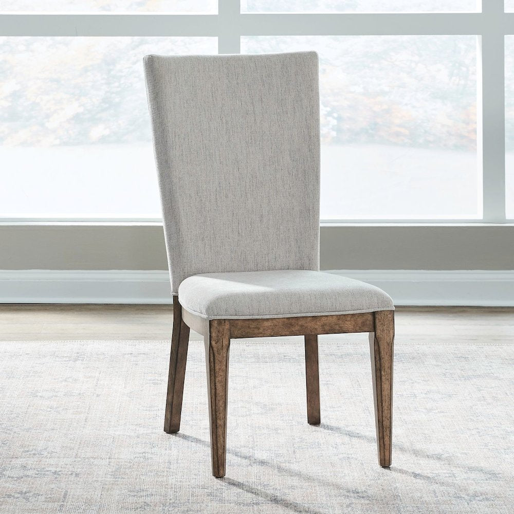 Carolina Park Upholstered Side Chair for Dining Room - Set of 2 - Amber Brown