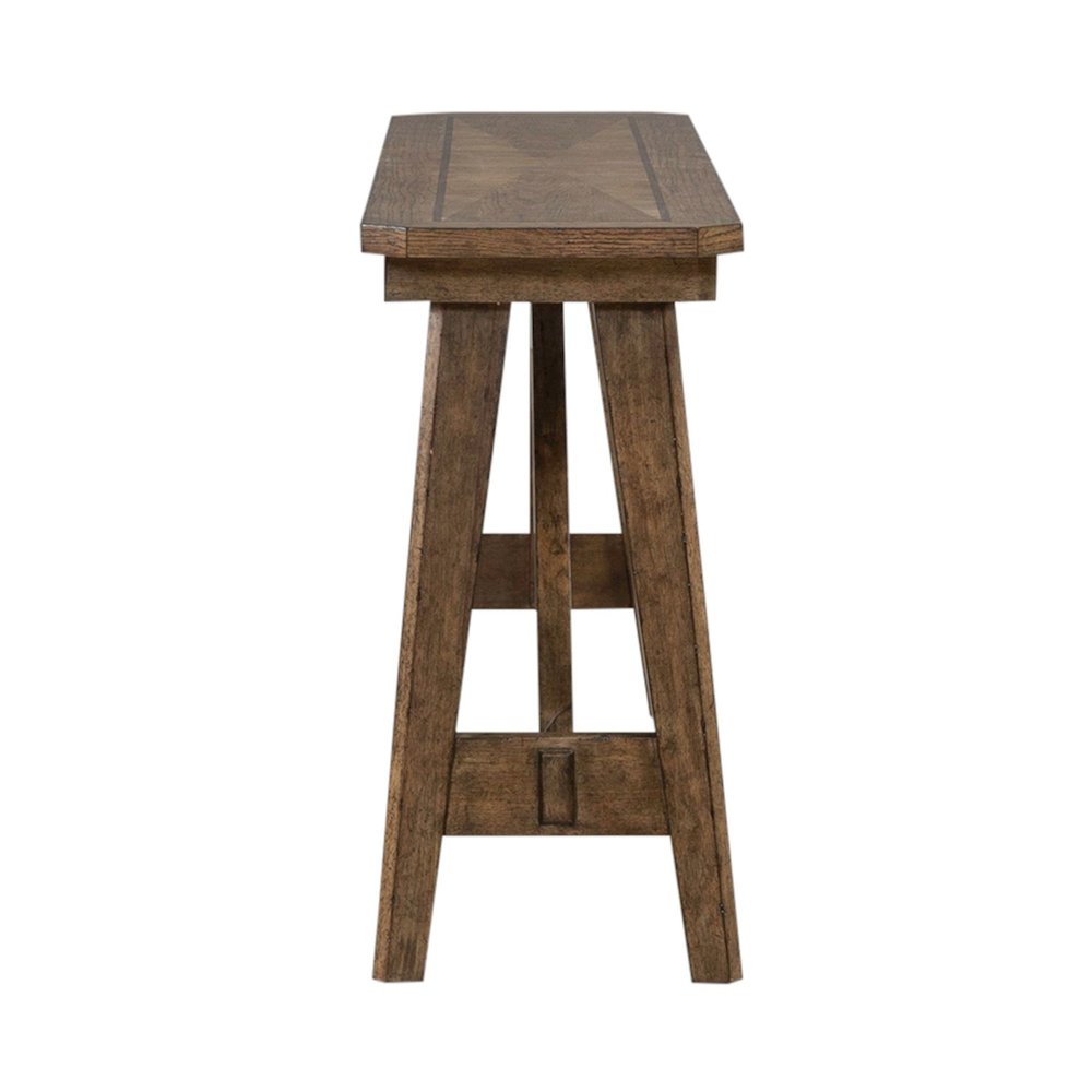 Carolina Park Sofa Table for Living Room - Amber Brown Oak