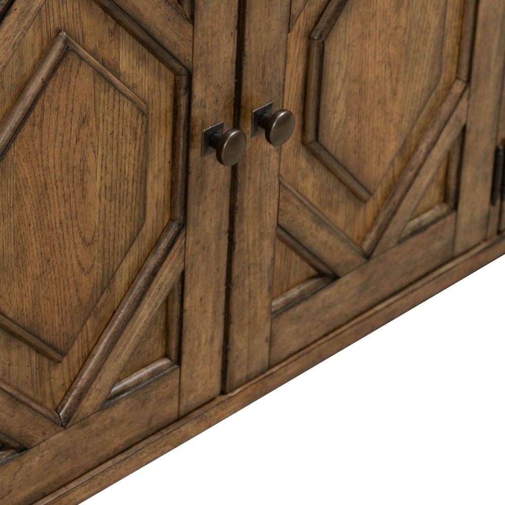 Carolina Park 78 Inch TV Stand Entertainment Center - Amber Brown