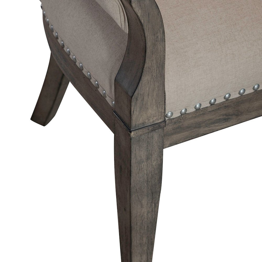 Uph Arm Chair (RTA) Traditional Brown in Havana Brown Finish