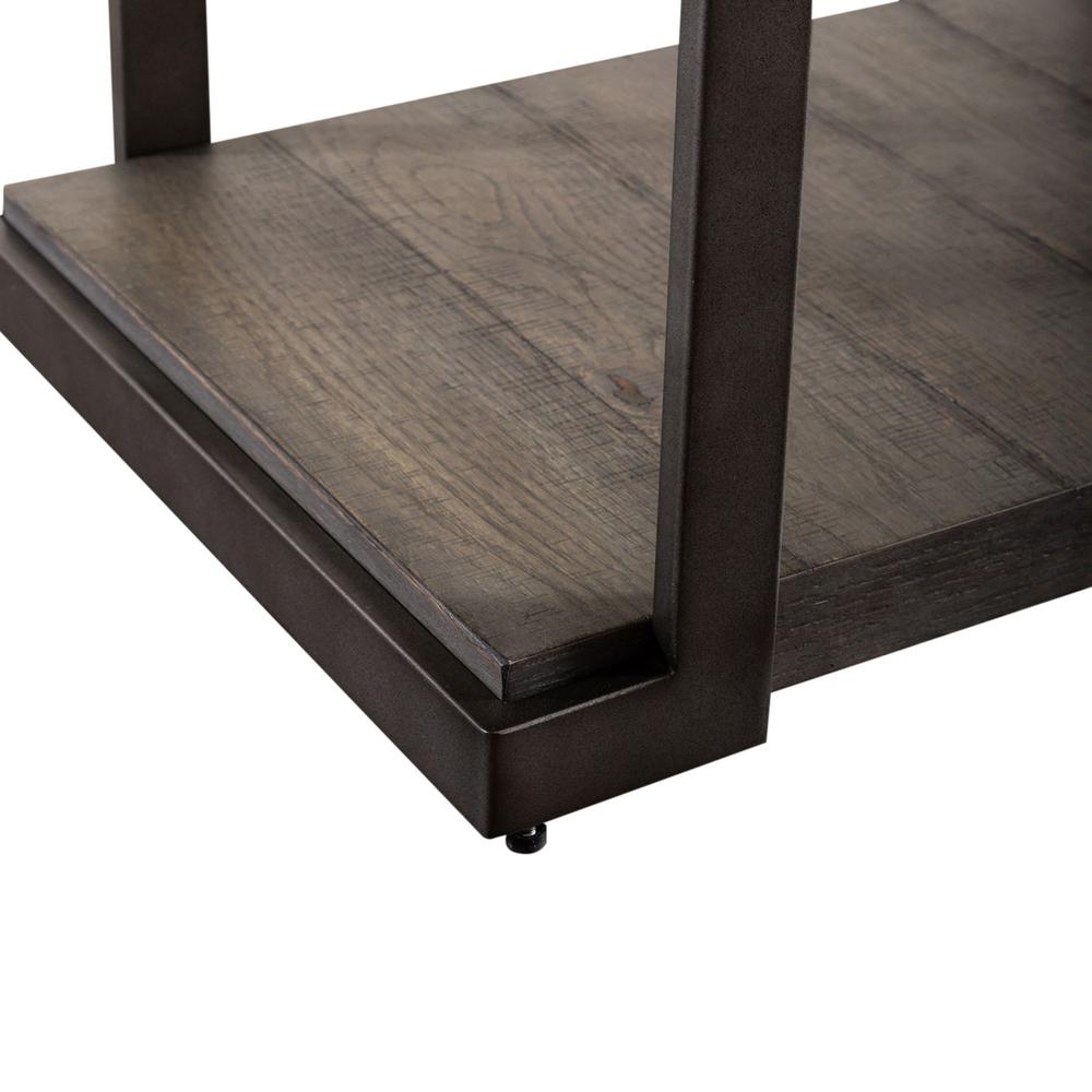 Modern View Tiered End Table in Gauntlet Gray