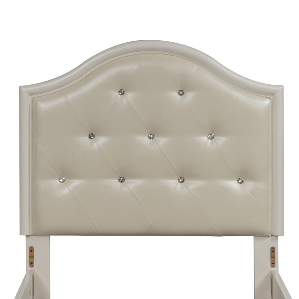 Stardust Twin Panel Headboard in Iridescent White