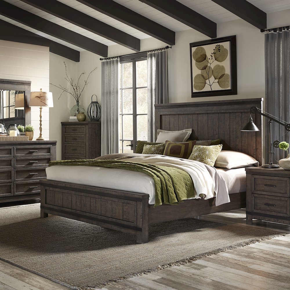 Thornwood Hills Queen Panel Bed, Dresser & Mirror, Night Stand