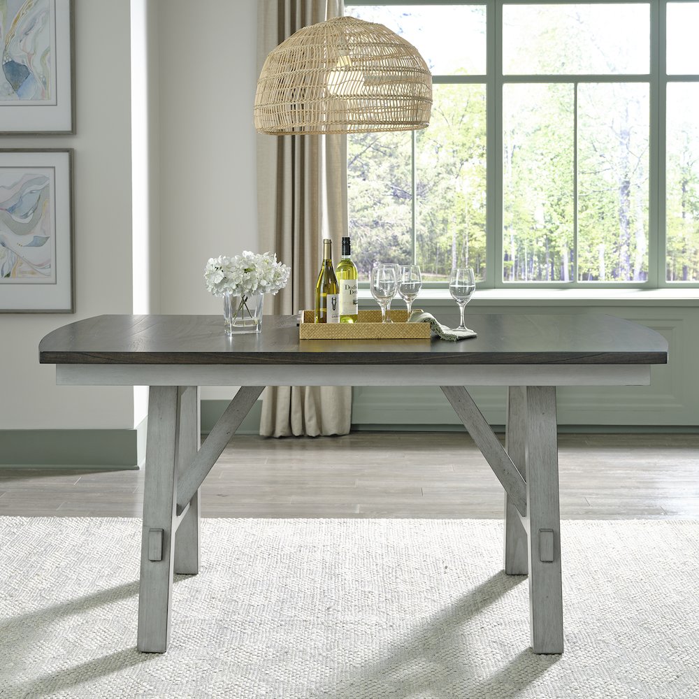 Newport Gathering Table Set in Rubberwood Solids w/ Mindy Veneers