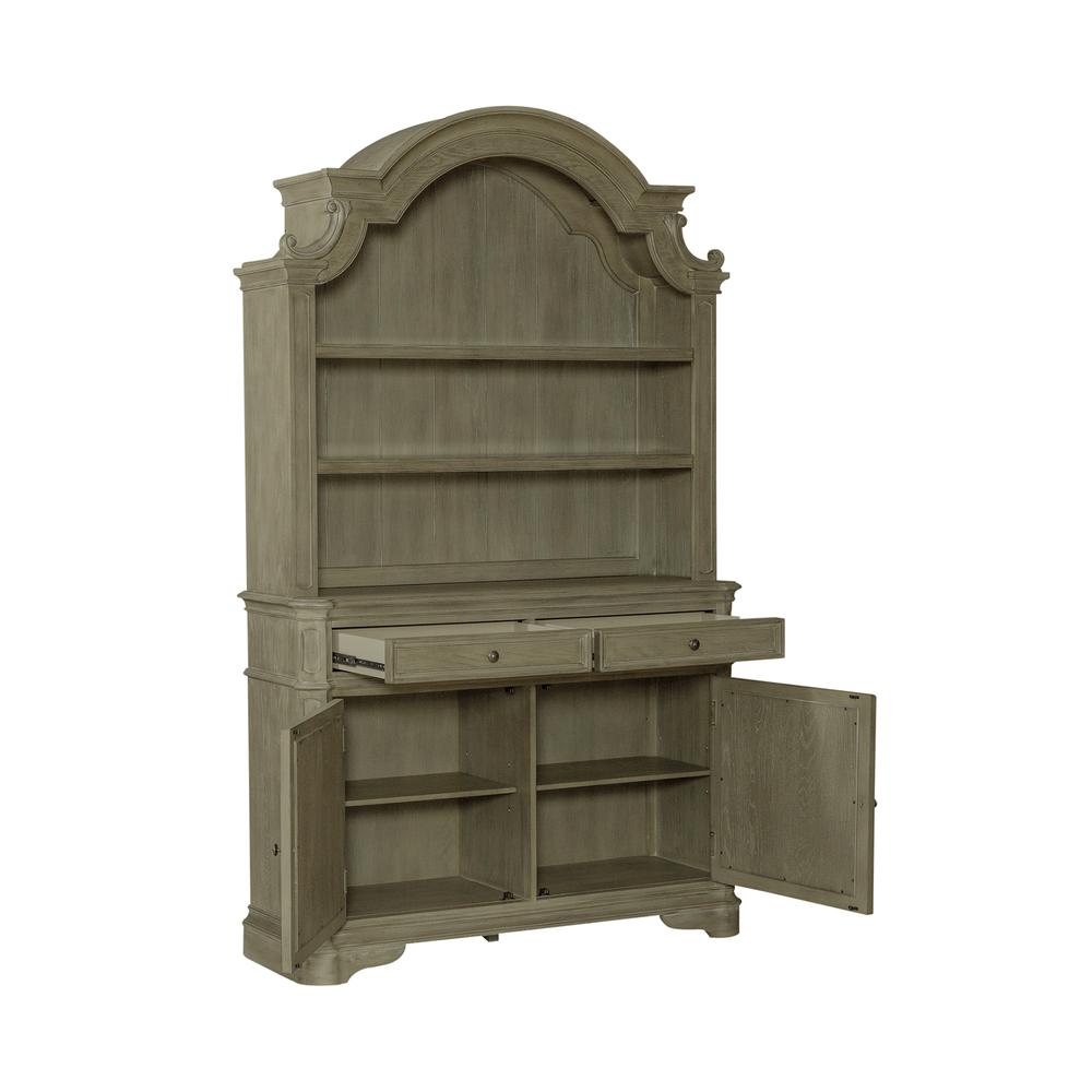 Magnolia Manor Hutch & Buffet in Weathered Bisque