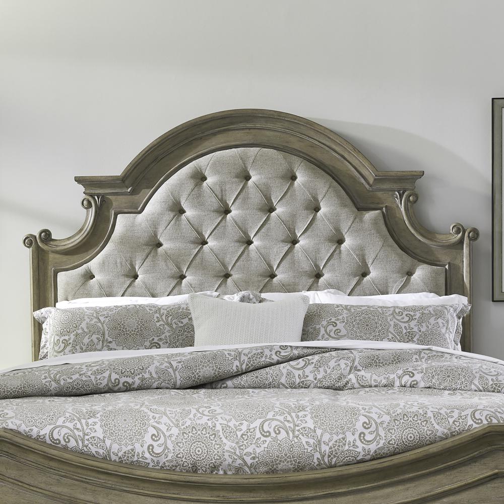 Magnolia Manor Queen Upholstered Panel Headboard - Weathered Bisque