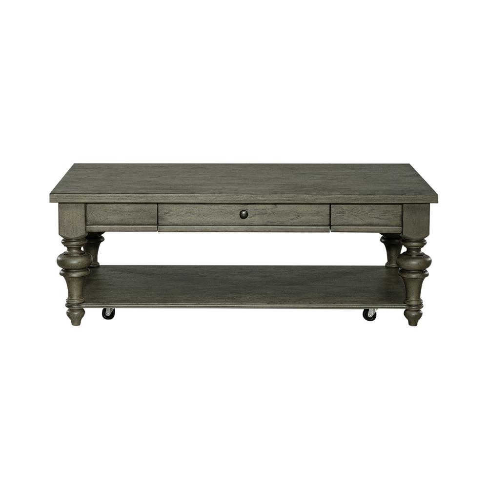 Americana Farmhouse Rectangular Cocktail Table in Dusty Taupe