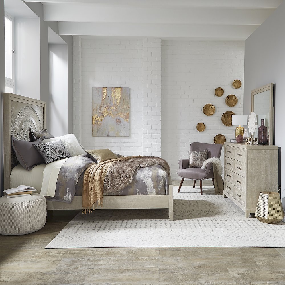 Belmar Queen Panel Bed, Dresser & Mirror