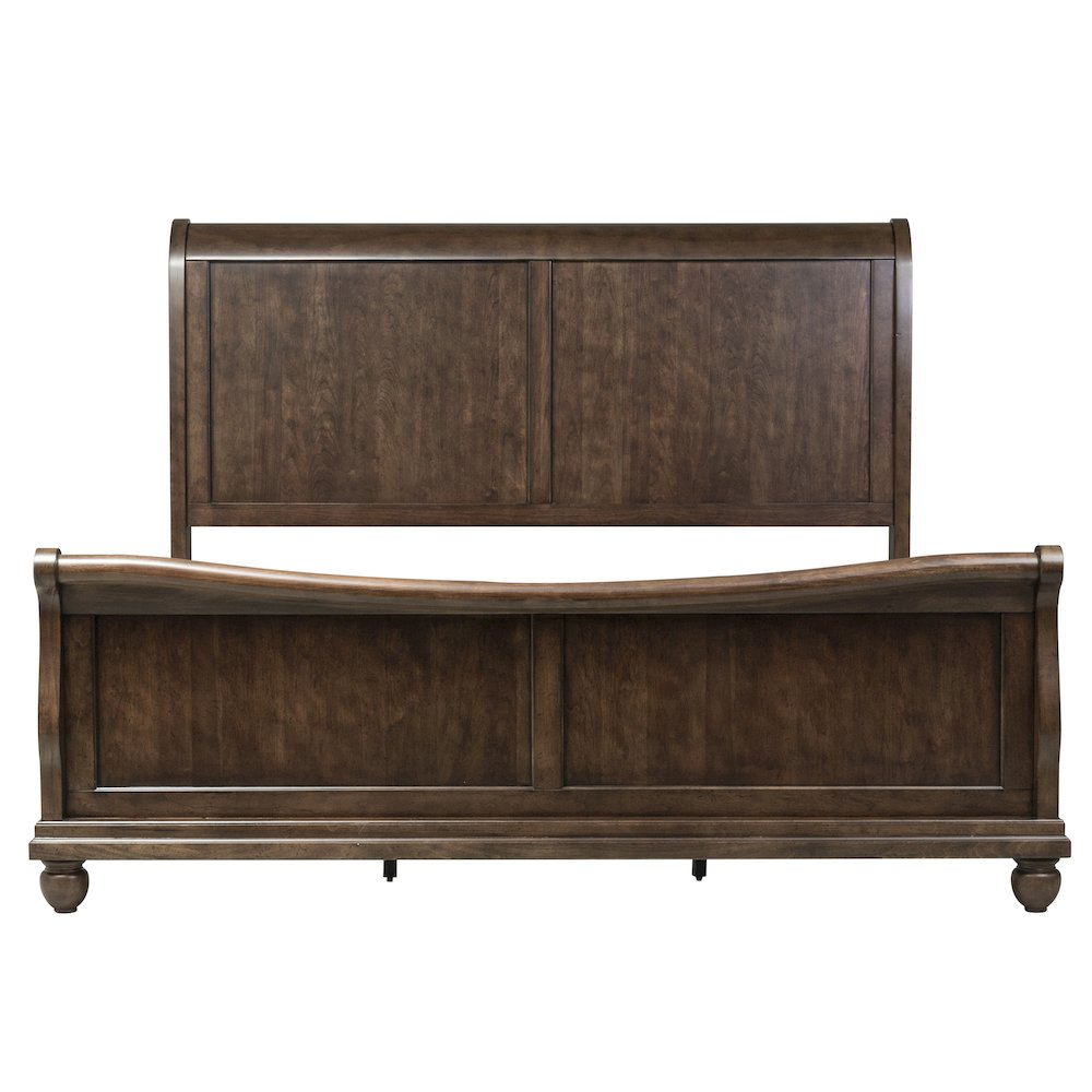 Rustic Traditions King California Sleigh Bed, Dresser & Mirror, Chest