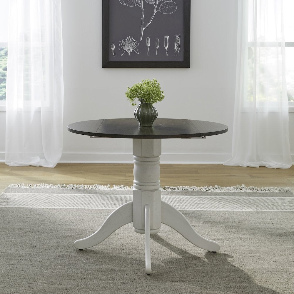 Brook Bay Drop Leaf Table Set in Rubberwood Solids with Mindy Veneers