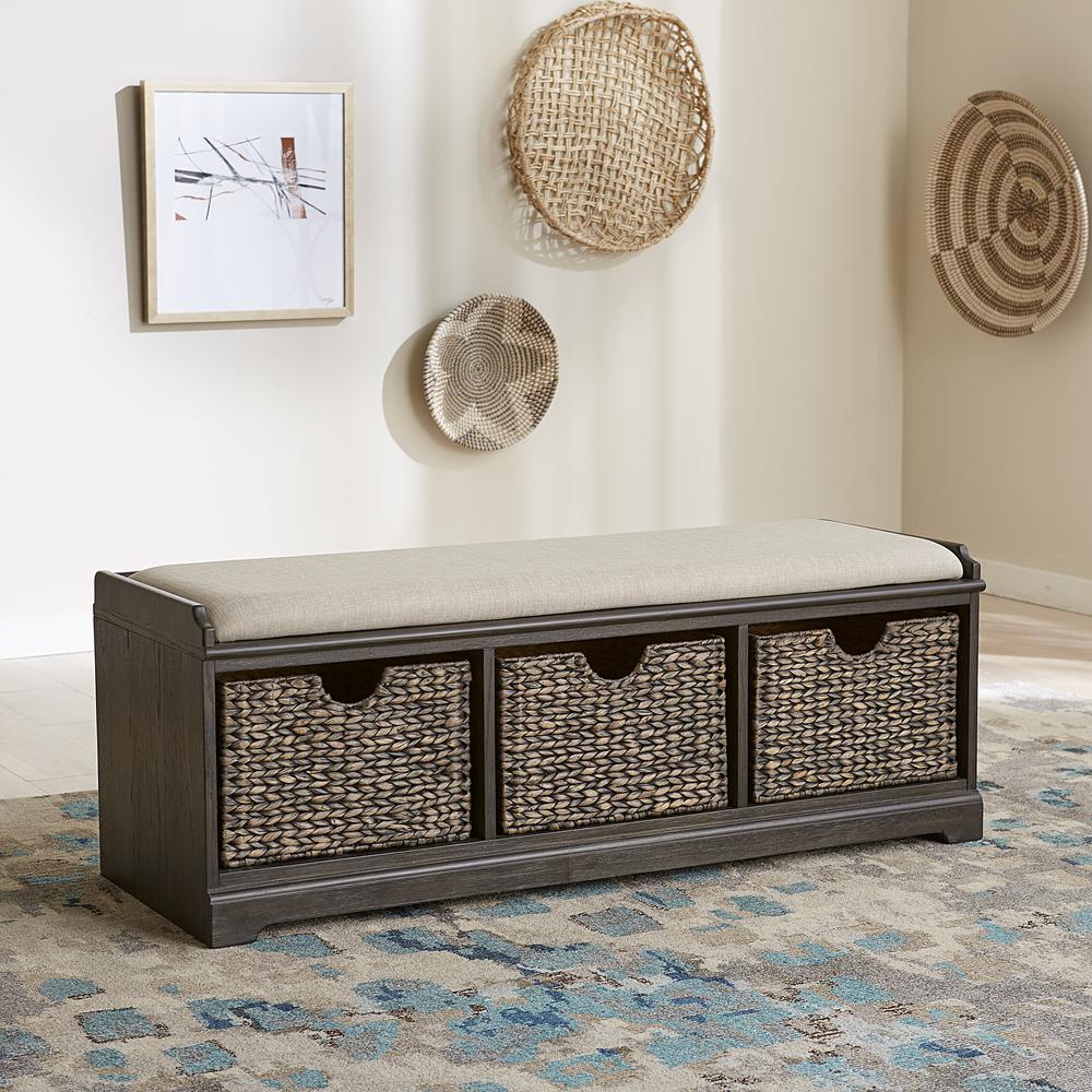 Mill Creek Wall Bench Rubberwood Solids w/ Split Heart White Oak Veneers