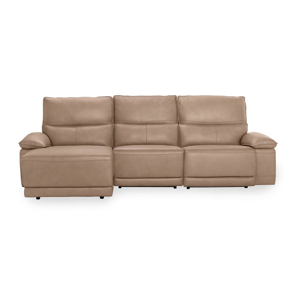 Branford Leather Power Recliner Sectional Sofa