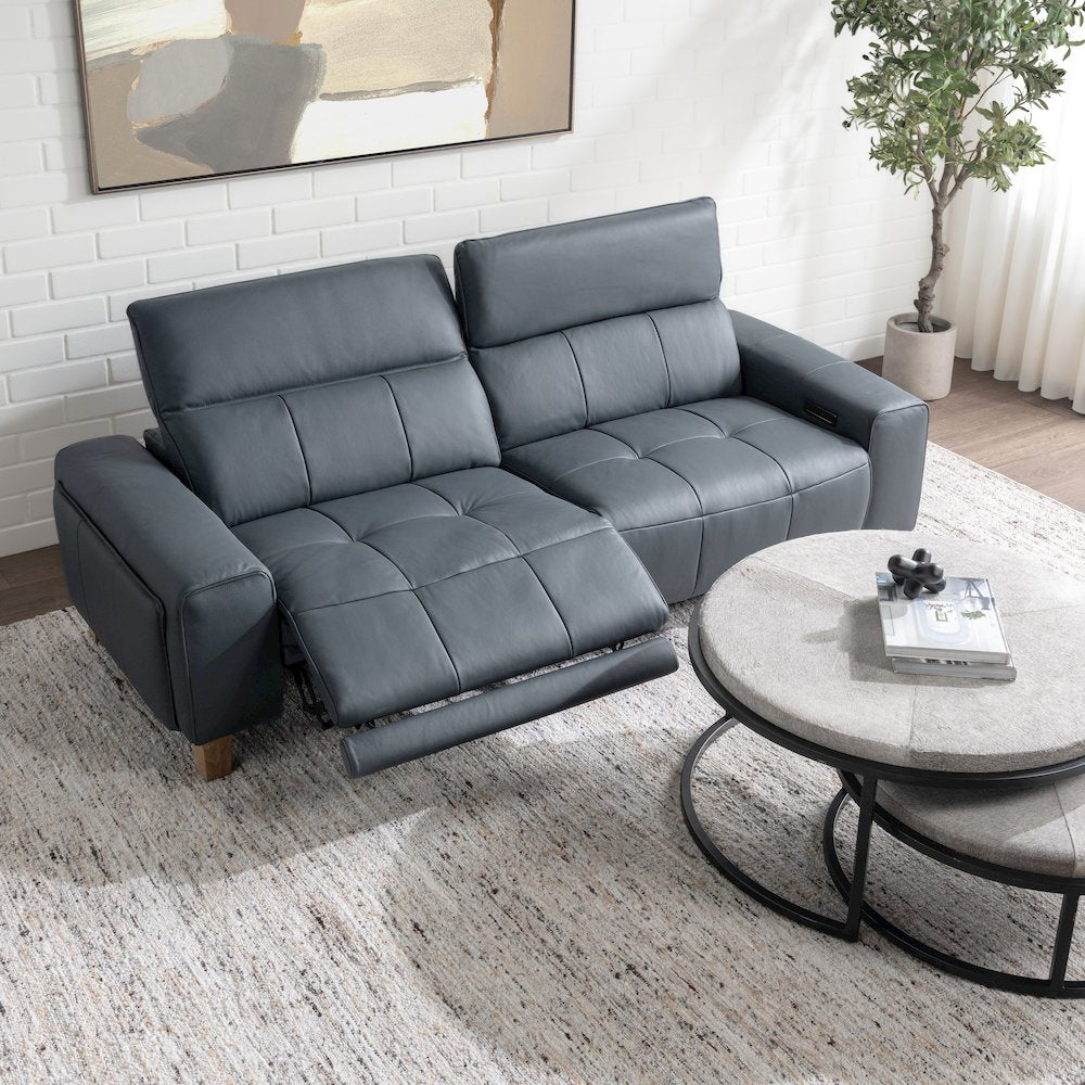 Alea Zero Gravity Power Recliner Upholstered Leather Sofa