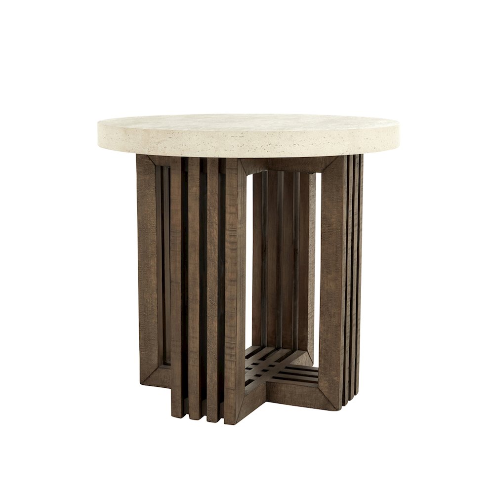 Aspen Wood Round End Table