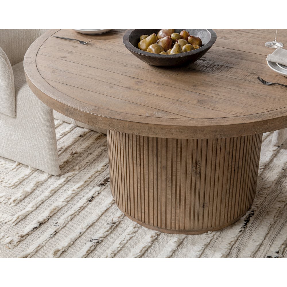 Ollie Reclaimed Pine Wood Dining Table