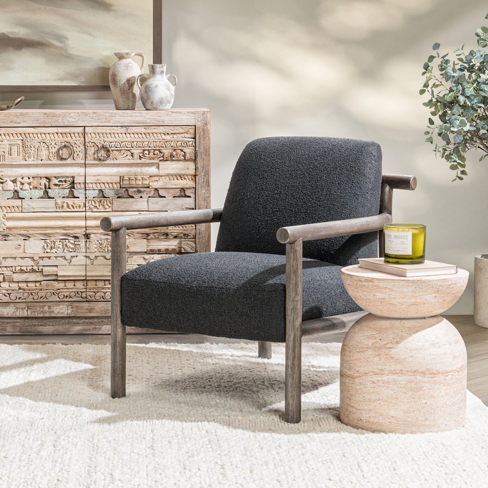 Azoria Accent Chair Charcoal