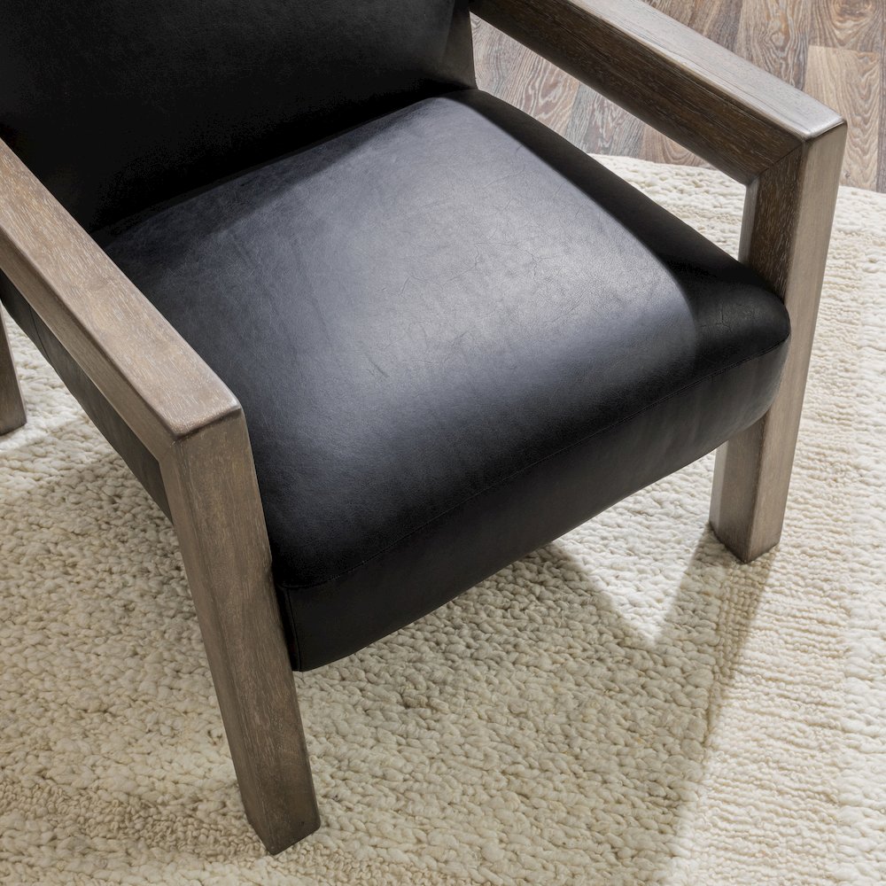Aliza Top-Grain Leather Accent Chair