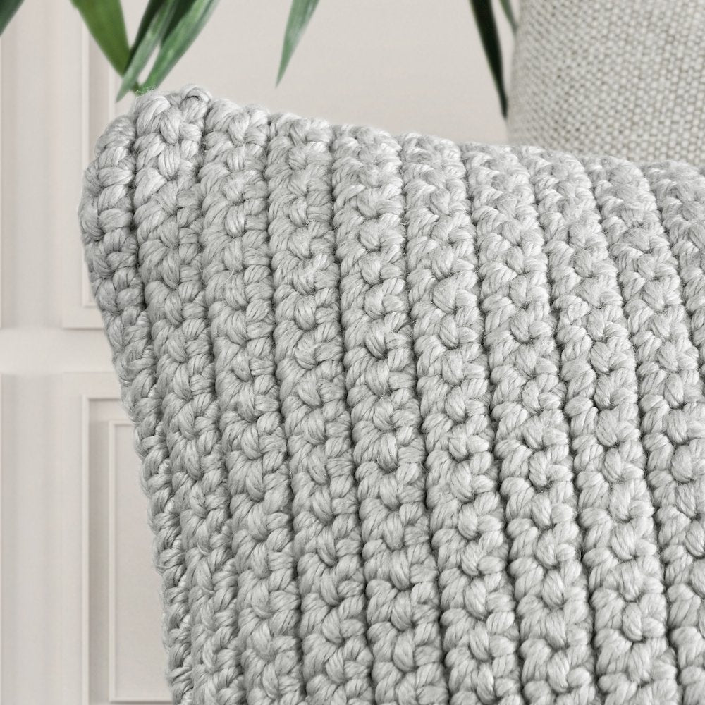 Prism Performance Outdoor Throw Pillow, Light Gray