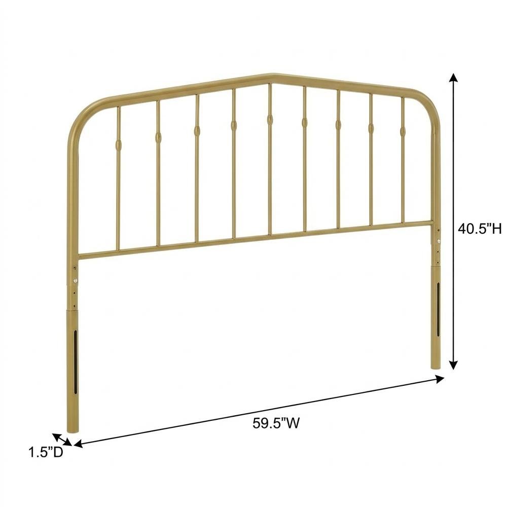 Metal Queen Headboard in Black with Durable Frame and Elegant Design