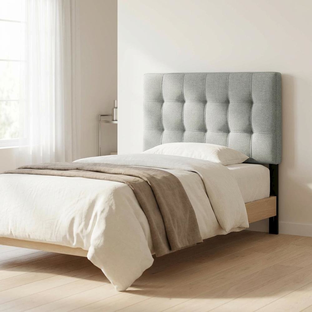 Upholstered Fabric Twin Headboard with Soft Padding and Elegant Style