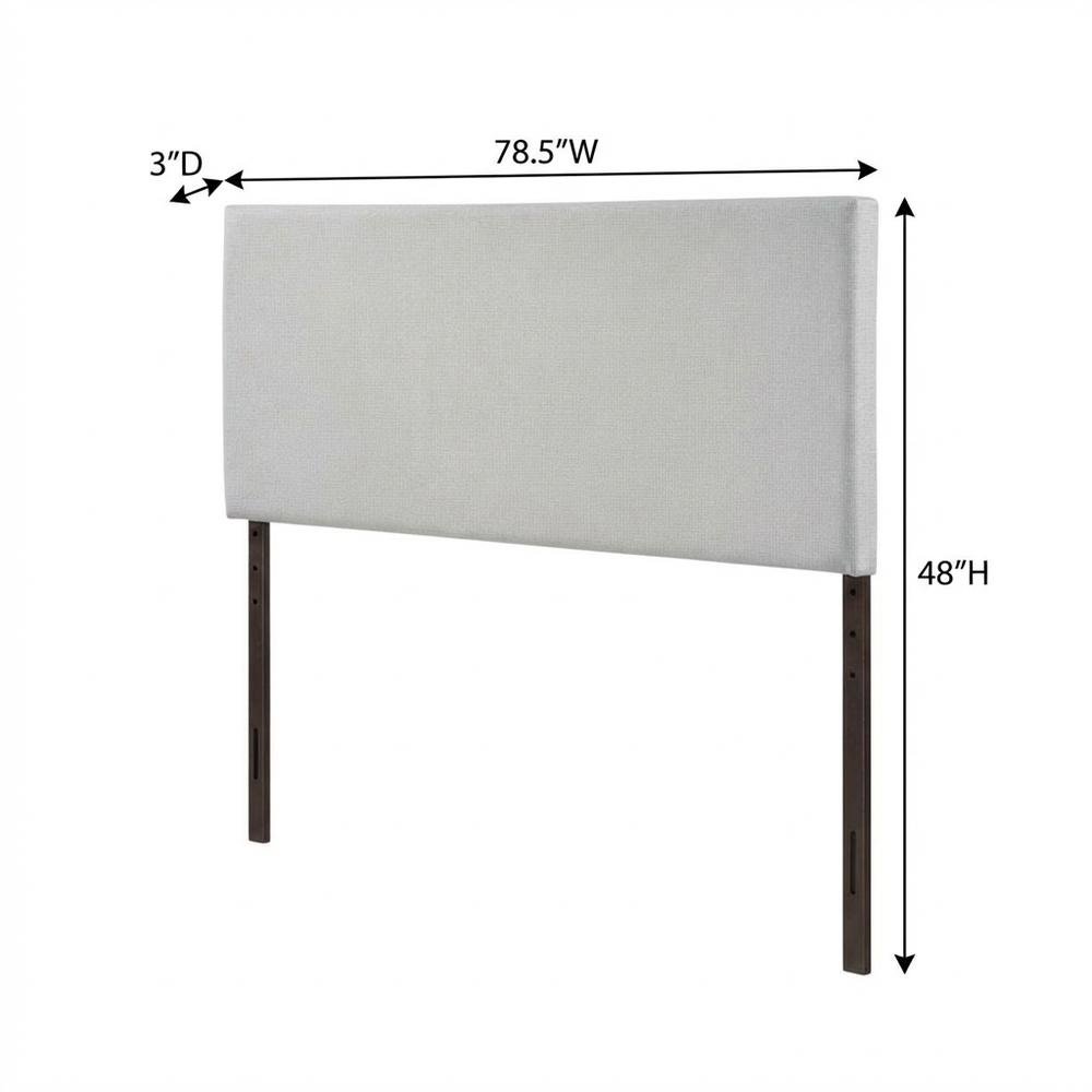 Upholstered Fabric King Headboard with Padded Design and Sturdy Construction