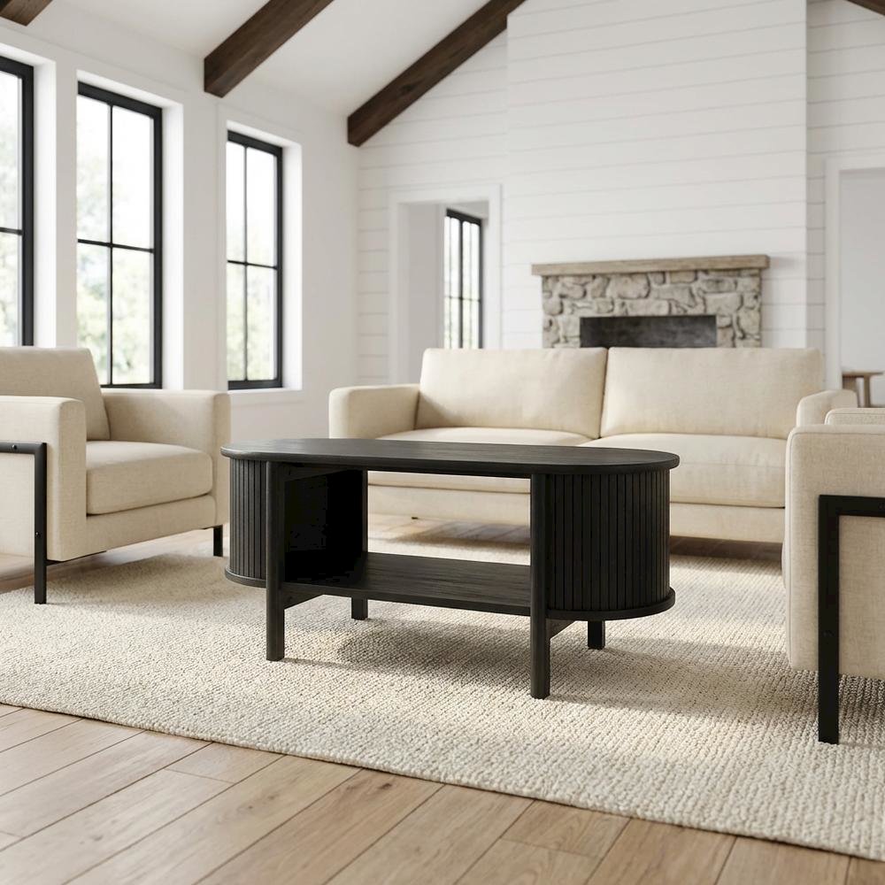 Modern Coffee Table with 35lb Weight and Stylish Base