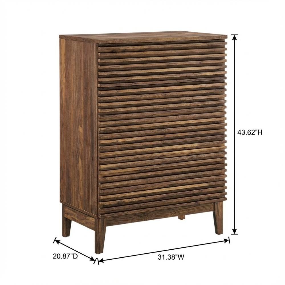 Brown 4-Drawer Chest with Modern Design and Durable Build