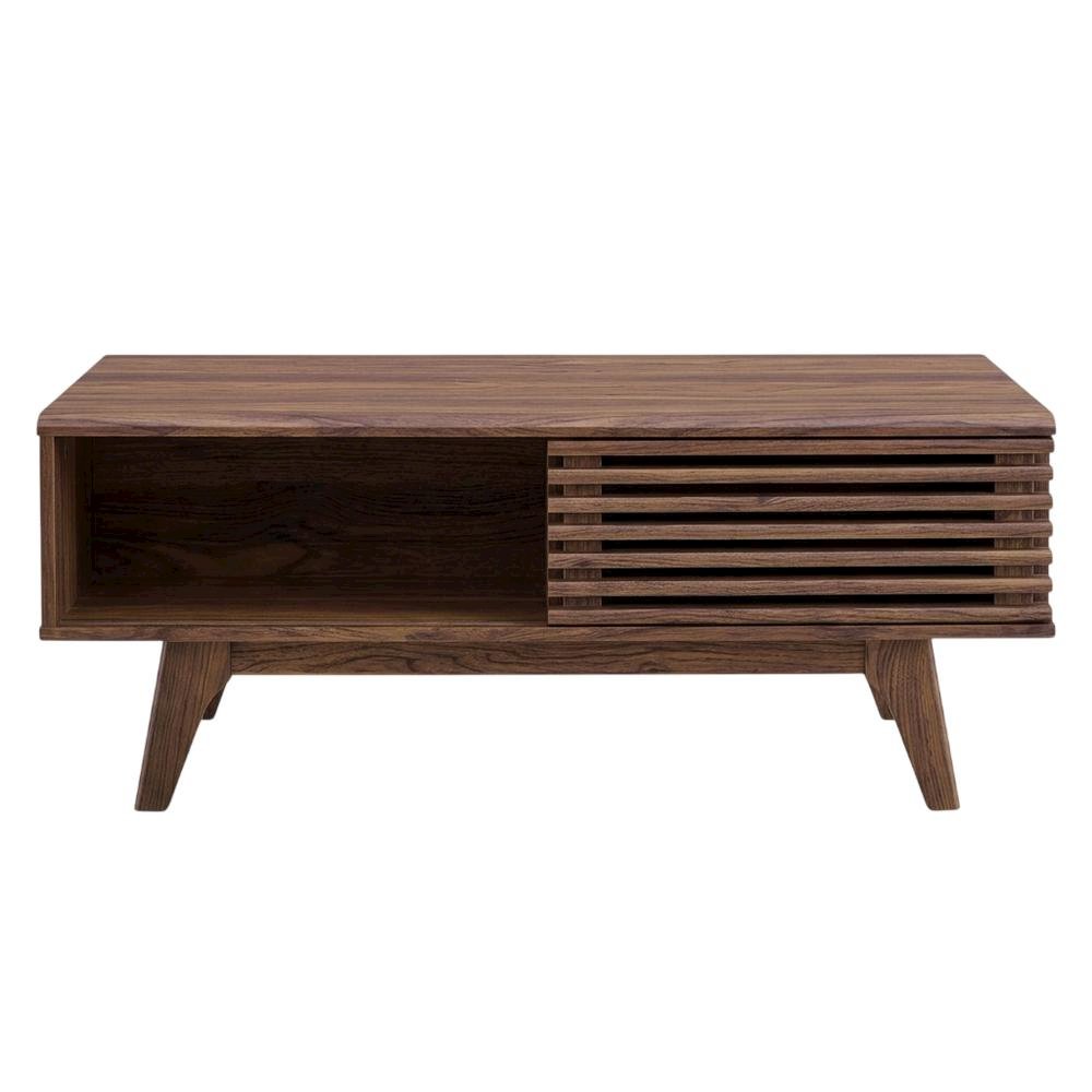 Modern Coffee Table in Natural Finish with Stable Wood Frame