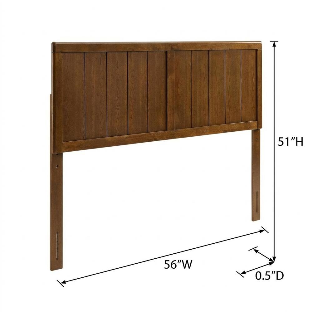 Wood Full Headboard with Solid Construction and Easy Wall Mount Design