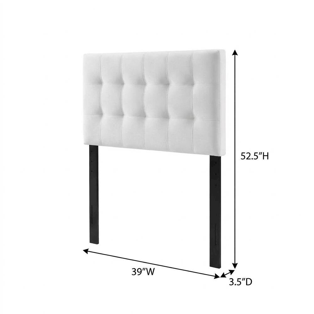 Biscuit Tufted Performance Velvet Twin Headboard with Plush Upholstery
