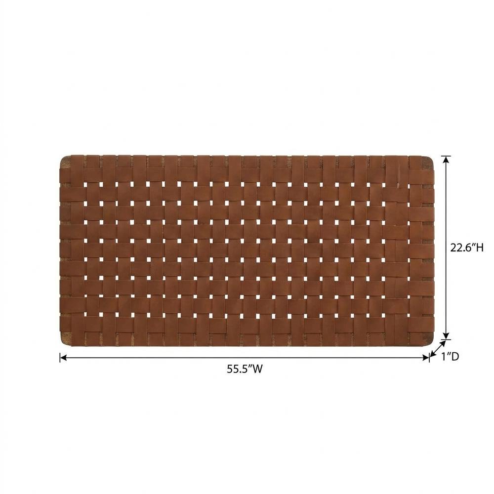 Vegan Leather Full Headboard with Texturedand Durable Frame