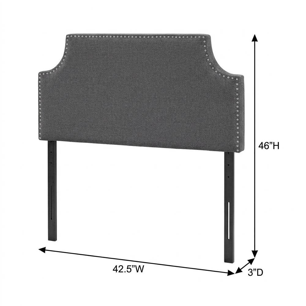 Upholstered Fabric Twin Headboard with Padded Design and Sturdy Frame