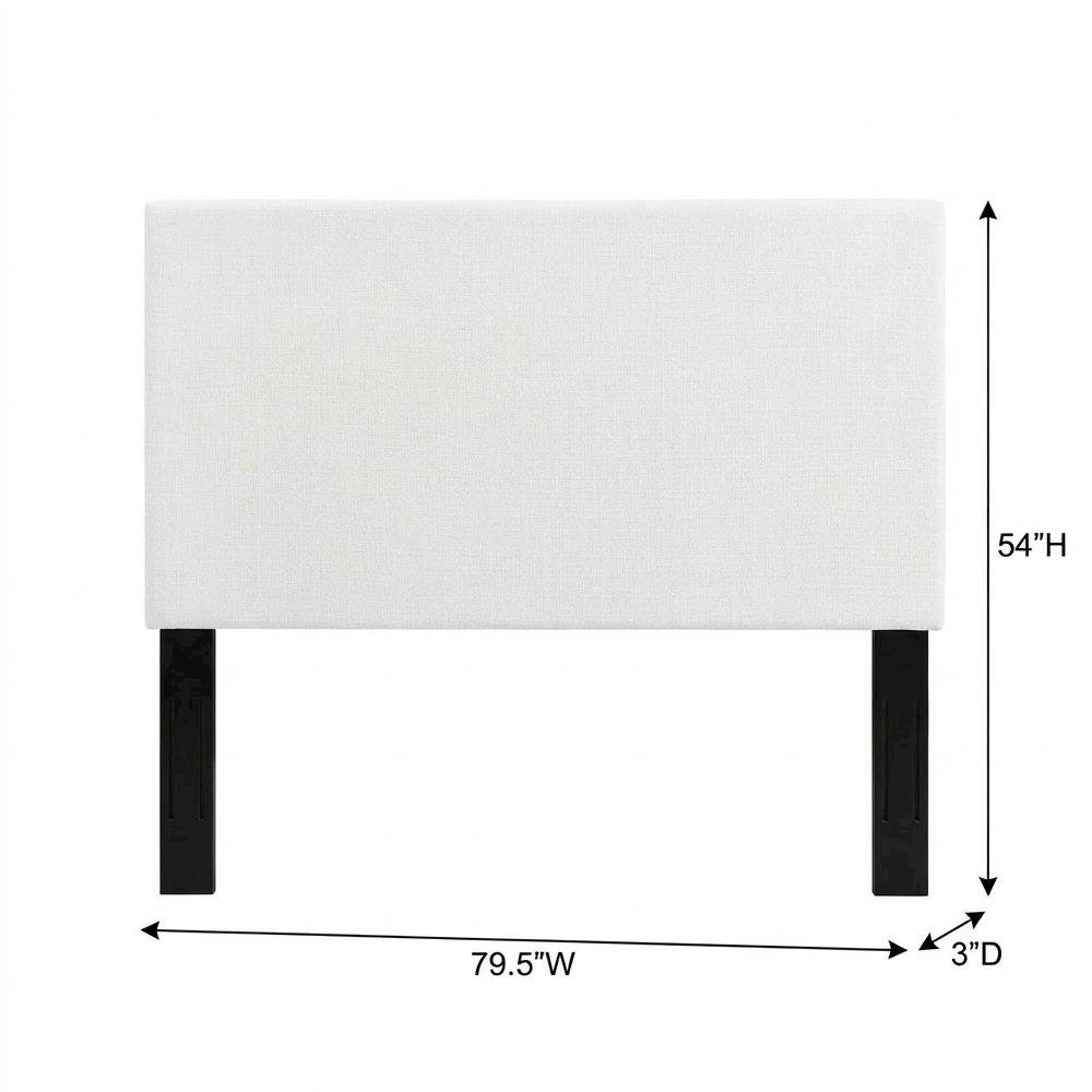 Upholstered Linen Fabric King and California King Headboard with Padded Design