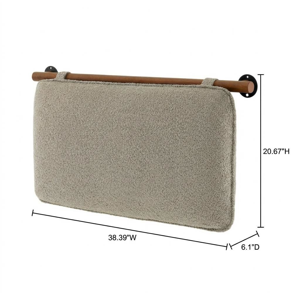 Chenille Upholstered Twin Headboard Wall-Mounted with Soft Fabric Texture