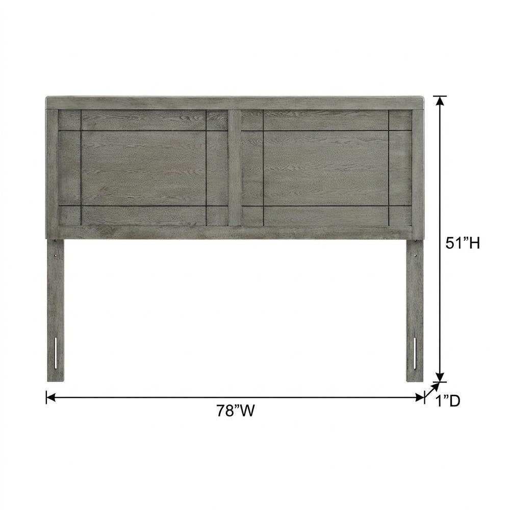 Wood King Headboard with Solid Build and Classic Design for Bedroom