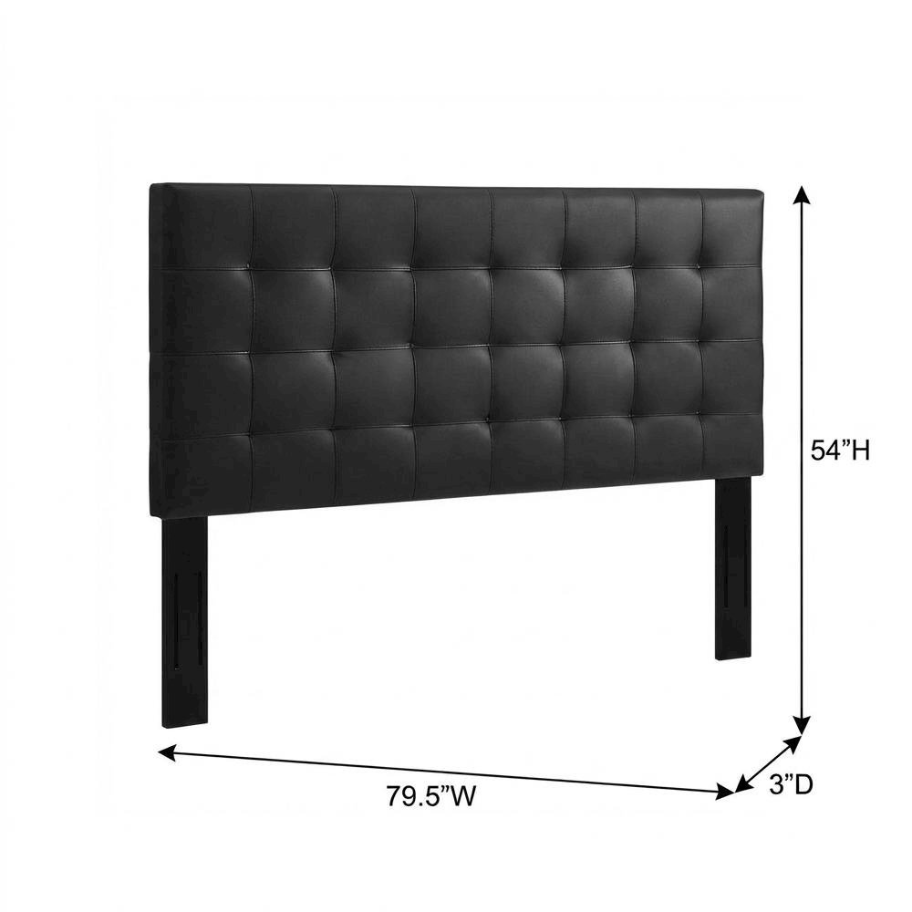 Tufted Faux Leather Headboard for King, California King Beds, Elegant Design