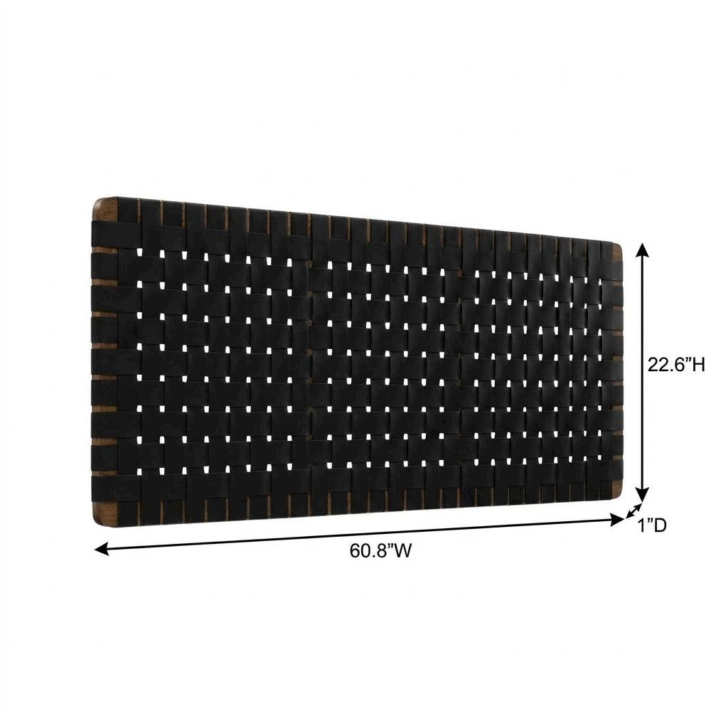 Vegan Leather Queen Headboard Wall-Mount Design with DurableTexture
