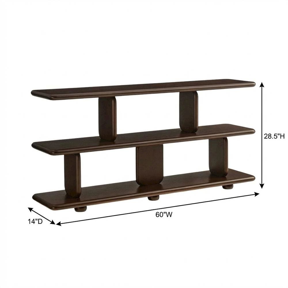 Wooden 2-Tier Bookshelf with Stable Structure for Home and Office Storage