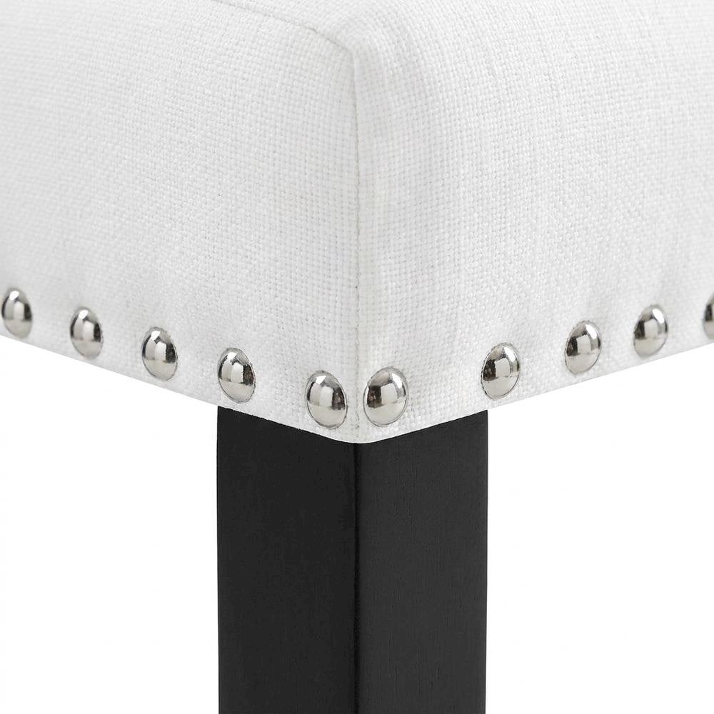 Fabric-Upholstered Accent Chair for Living Room, Bedroom, or Office, White