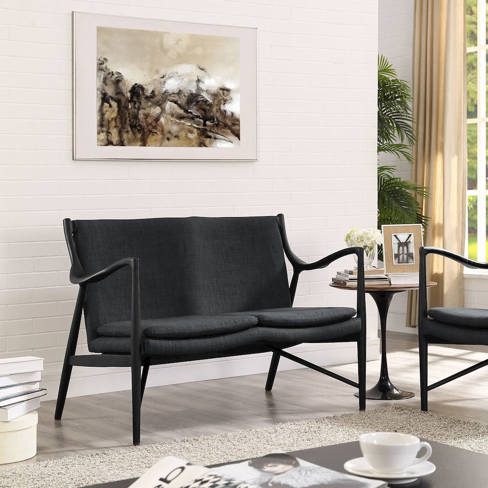Makeshift Upholstered Fabric Loveseat