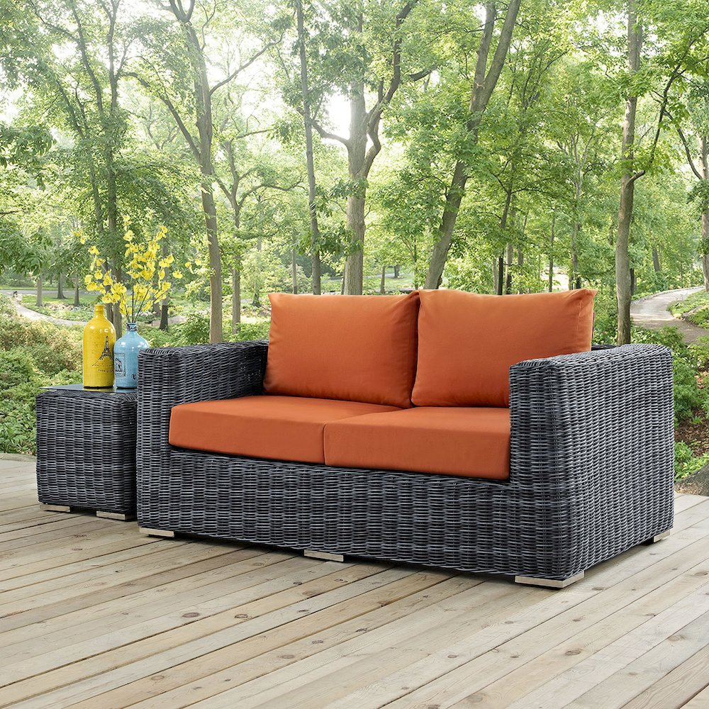 Summon Outdoor Patio Sunbrella Loveseat