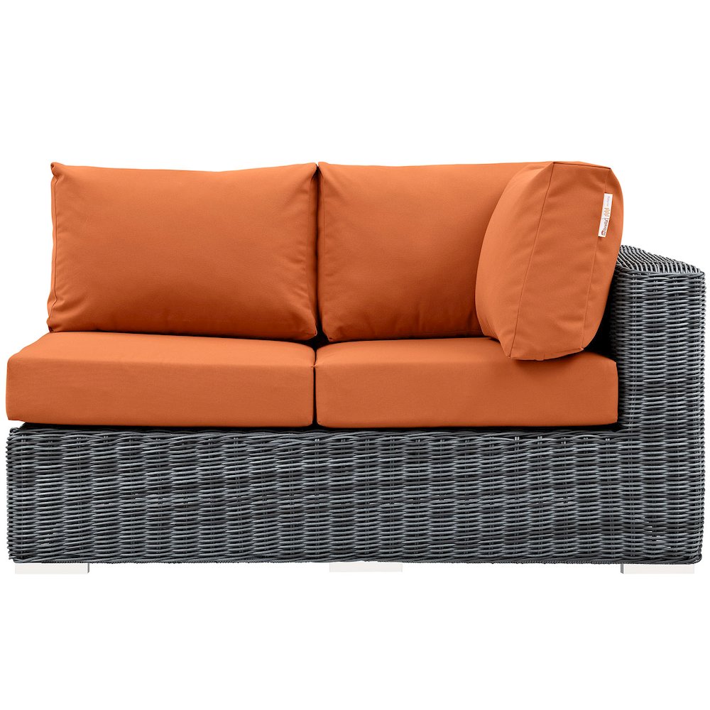 Summon Outdoor Patio Sunbrella Right Arm Loveseat