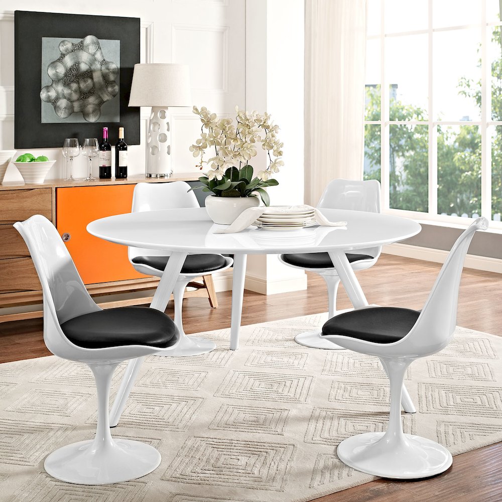 Lippa 54" Round Wood Dining Table with Tripod Base